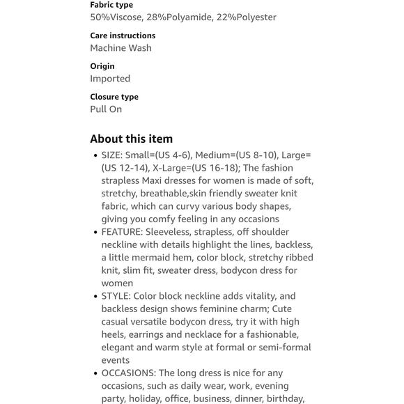 ZESICA Sweater Dress Womens Size S Off The Shoulder Ribbed Knit Sleeveless Maxi - Picture 6 of 8